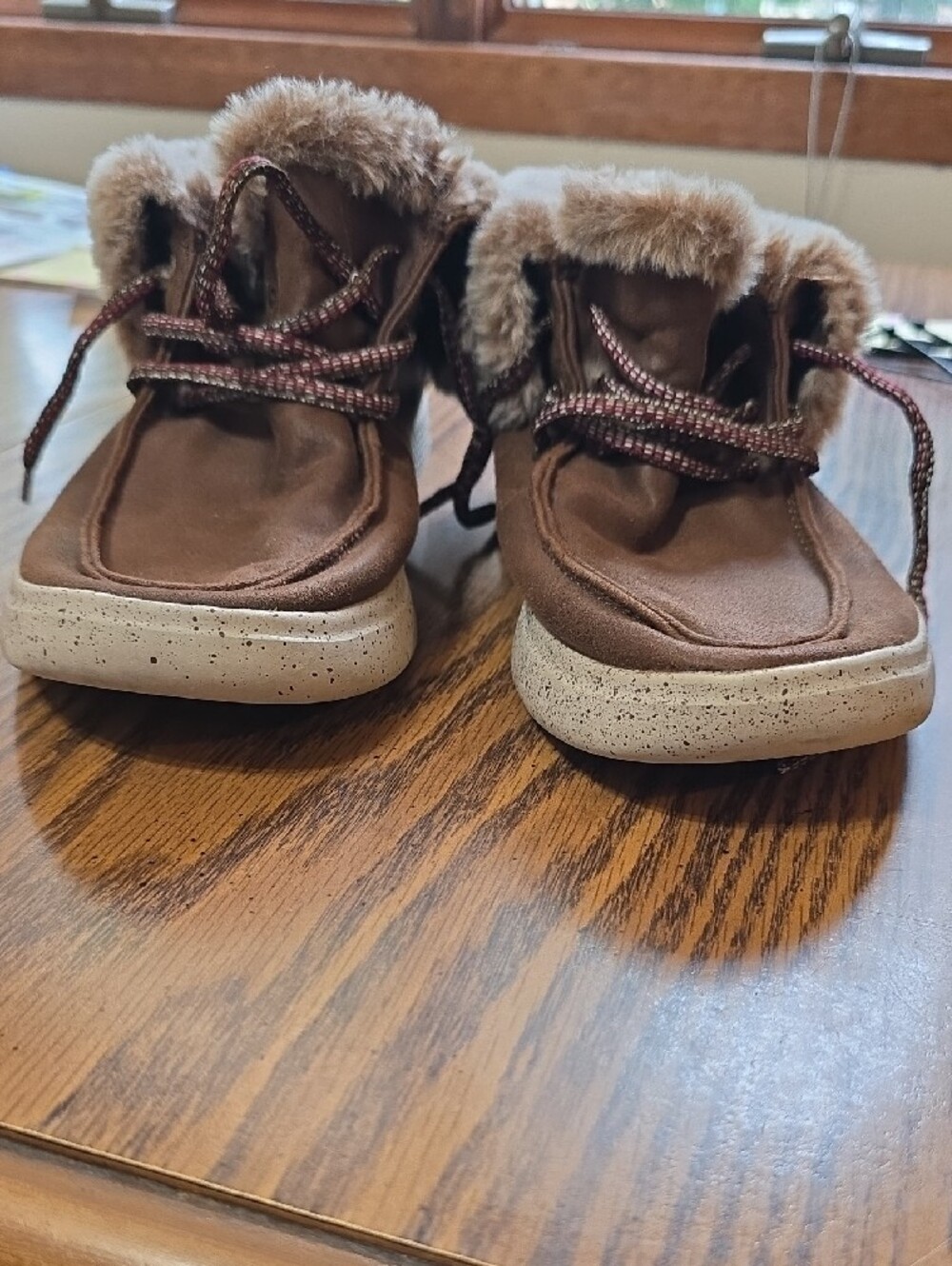 Bobs By Skechers Cozy Brown Fur-Lined Womens Boots/ Shoes - Picture 2 of 11
